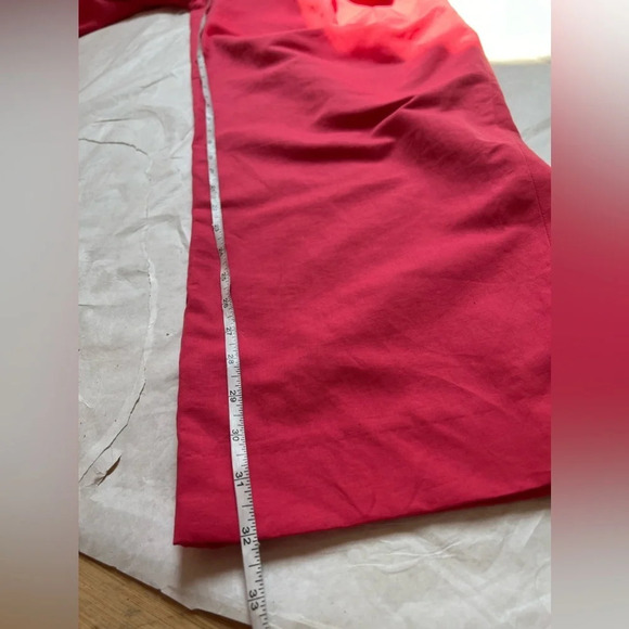 Drycorn Women's Pink Linen Blend High Waist Barrel Balloon Leg Pants Sz 33/34 XL - Picture 6 of 10